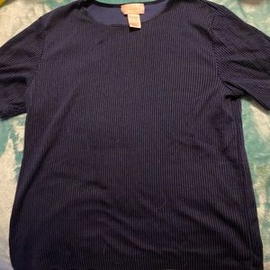 Studio works vintage blue and black striped top